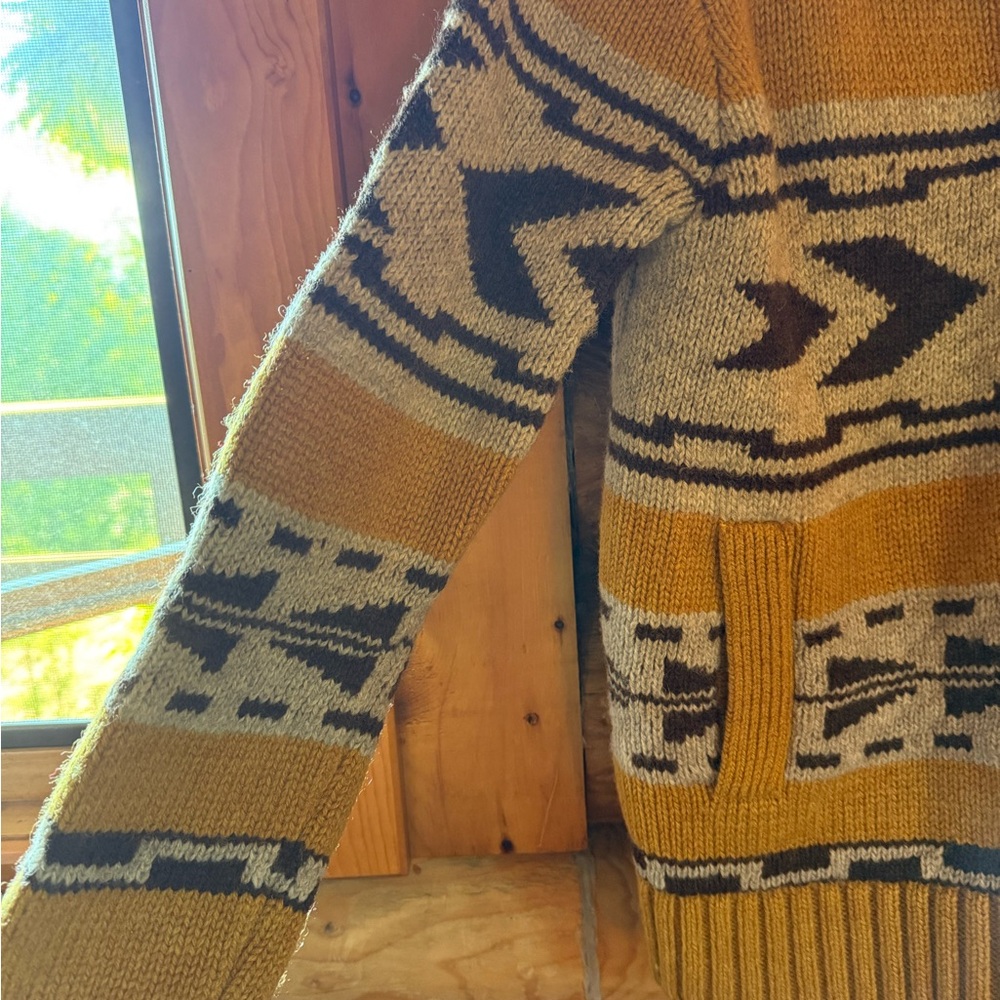 Pendleton Graphic Shetland Zip Sweater sz Small - Picture 3 of 7